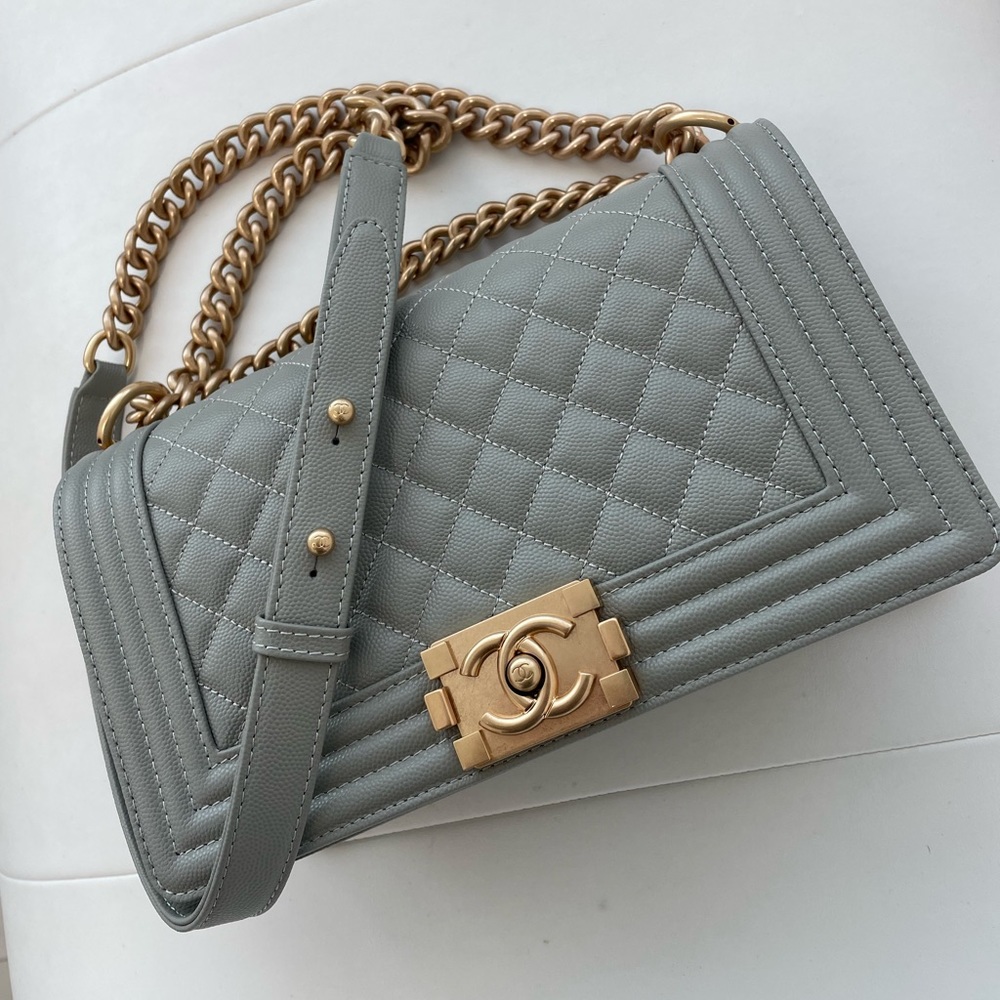 Boy bag grey gold